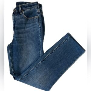 Talbots Women's Straight High - Waist Straight  Leg Jeans in Mid wash.